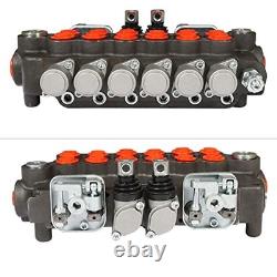 Hydraulic Directional Control Valve 6 Spool 21GPM 2 Joysticks 3625PSI SAE Ports