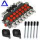 Hydraulic Directional Control Valve 7 Spool 11gpm With 2 Joystick Bspp Port