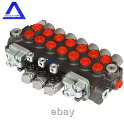 Hydraulic Directional Control Valve 7 Spool 11GPM With 2 Joystick BSPP Port