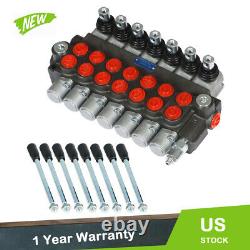 Hydraulic Directional Control Valve 7 Spool 13gpm P40 Double Acting Cylinder 60L