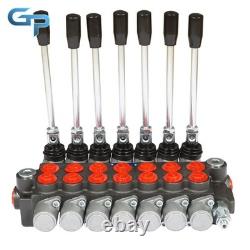 Hydraulic Directional Control Valve 7 Spool 3600PSI 13GPM + Conversion Plug