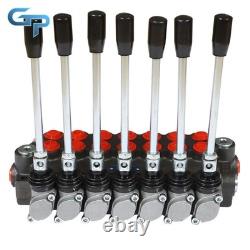 Hydraulic Directional Control Valve 7 Spool 3600PSI 13GPM + Conversion Plug
