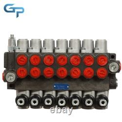 Hydraulic Directional Control Valve 7 Spool 3600PSI 13GPM + Conversion Plug