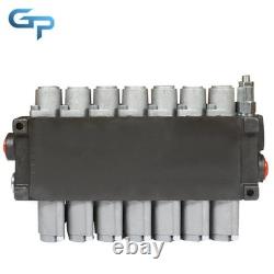Hydraulic Directional Control Valve 7 Spool 3600PSI 13GPM + Conversion Plug Hydraulic Directional Control Valve 7 Spool 3600PSI 13GPM + Conversion Plug
