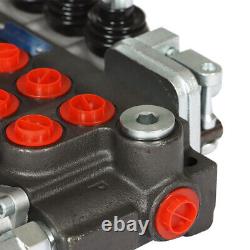 Hydraulic Directional Control Valve 7 Spool 40L 11 gpm 2 Joystick BSPP Interface