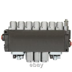 Hydraulic Directional Control Valve 7 Spool, 40L, 2 Joystick, BSPP Interface 11 gpm