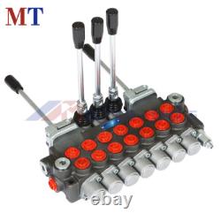 Hydraulic Directional Control Valve 7 Spool 40L 2 Joystick BSPP Interface 11GPM