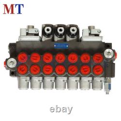 Hydraulic Directional Control Valve 7 Spool 40L 2 Joystick BSPP Interface 11GPM