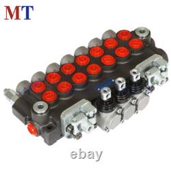 Hydraulic Directional Control Valve 7 Spool 40L 2 Joystick BSPP Interface 11GPM