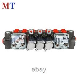 Hydraulic Directional Control Valve 7 Spool 40L 2 Joystick BSPP Interface 11GPM