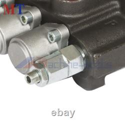 Hydraulic Directional Control Valve 7 Spool 40L 2 Joystick BSPP Interface 11GPM