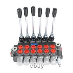 Hydraulic Directional Control Valve Adjustable Relief Valve 6 Spool 11GPM
