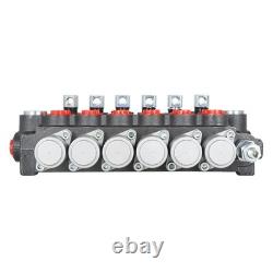 Hydraulic Directional Control Valve Adjustable Relief Valve 6 Spool 11GPM