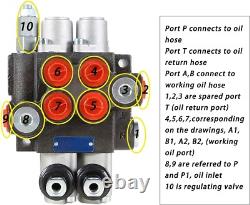 Hydraulic Directional Control Valve Cast Iron 11GPM 3625PSI for Tractors Loaders