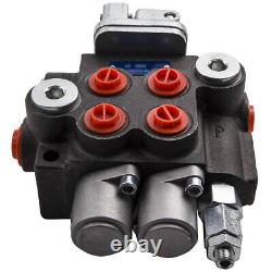 Hydraulic Directional Control Valve Tractor Loader + Joystick 2 Spool 11 GPM