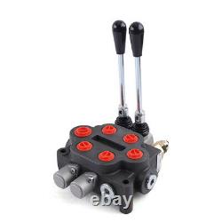 Hydraulic Directional Control Valve Tractor Loader with Joystick 2 Spool 25GPM New