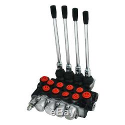 Hydraulic Directional Control Valve Tractor Loader with Joystick, 4 Spool, 40L