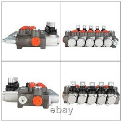 Hydraulic Directional Control Valve With 13 GPM 5 Spools 4-Way Tandem Center
