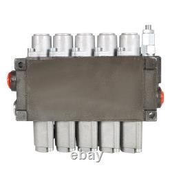 Hydraulic Directional Control Valve With 13 GPM 5 Spools 4-Way Tandem Center