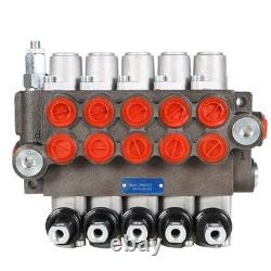 Hydraulic Directional Control Valve With 13 GPM 5 Spools 4-Way Tandem Center