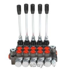 Hydraulic Directional Control Valve With 13 GPM 5 Spools 4-Way Tandem Center