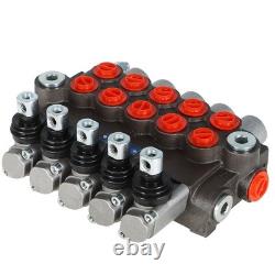 Hydraulic Directional Control Valve With 13 GPM 5 Spools 4-Way Tandem Center