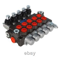 Hydraulic Directional Control Valve With 13 GPM 5 Spools 4-Way Tandem Center