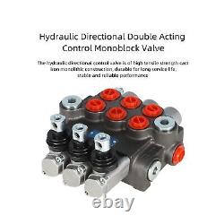 Hydraulic Directional Double Acting Control Monoblock Valve, 3 Spool 13GPM BS