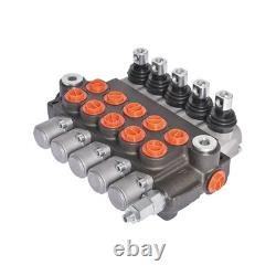 Hydraulic Directional Valve 5 Spool 11GPM SAE Ports 3625PSI Tractors Loaders
