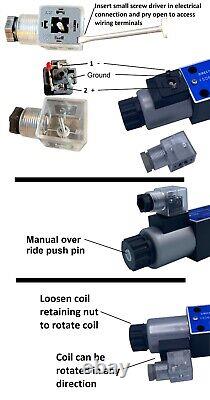 Hydraulic Electrical Solenoid Control Valve D05 (NG10) 31 GPM 4560 psi AC or DC