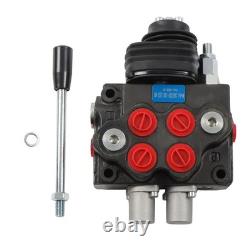 Hydraulic Loader Directional Control Valve LV22RFSTKAB with Joystick Black
