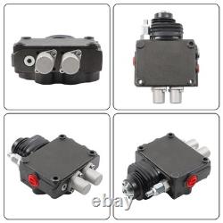 Hydraulic Loader Directional Control Valve LV22RFSTKAB with Joystick Black