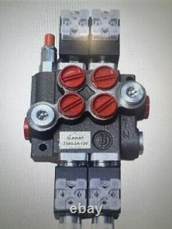 Hydraulic Monoblock Directional Solenoid Control Valve 2 Spool, 13 GPM