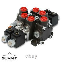 Hydraulic Monoblock Solenoid Directional Control Valve 2 Spool 27 GPM 24V Switch