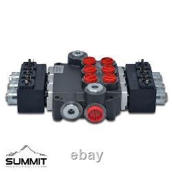 Hydraulic Monoblock Solenoid Directional Control Valve 3 Spool, 21 GPM with Switch