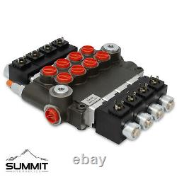 Hydraulic Monoblock Solenoid Directional Control Valve 4 Spool, 21 GPM with Switch