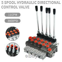 Hydraulic Monoblock Solenoid Directional Control Valve, 5 Spool, 11 GPM US Stock