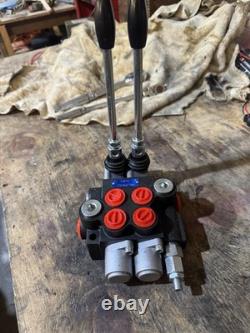 Hydraulic Valve 2 Spool Directional Control, 11GPM Joystick