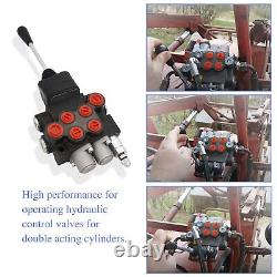 Hydraulic Valve 2 Spool, Hydraulic Directional Control Valve, 11GPM Hydraulic