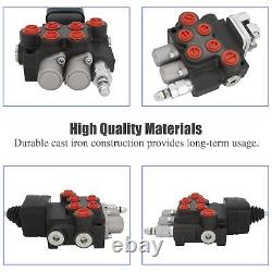 Hydraulic Valve 2 Spool, Hydraulic Directional Control Valve, 11GPM Hydraulic