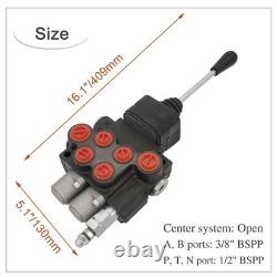 Hydraulic Valve 2 Spool, Hydraulic Directional Control Valve, 11gpm Hydraulic Jo