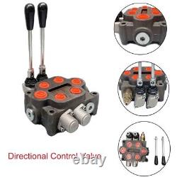 Hydraulic Valve 2 Spool Hydraulic Directional Control Valve 25GPM Double Acting