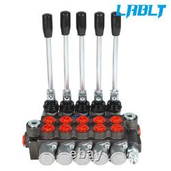 LABLT 13 GPM Hydraulic Directional Control Valve SAE Ports 3600 PSI 5 Spools