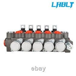 LABLT 13 GPM Hydraulic Directional Control Valve SAE Ports 3600 PSI 5 Spools