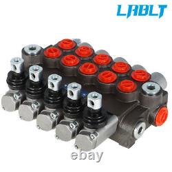 LABLT 13 GPM Hydraulic Directional Control Valve SAE Ports 3600 PSI 5 Spools