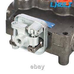 LABLT 3625PSI 21GPM Hydraulic Directional Control Valve SAE 2 Spool WithJoystick