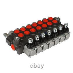 LABLT 7 Spool 13Gpm Hydraulic Directional Control Valve Double Acting SAE