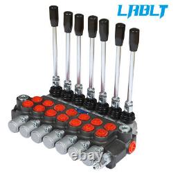 LABLT 7 Spool Hydraulic Directional Control Valve 13Gpm Double Acting SAE