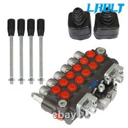 LABLT Hydraulic Backhoe Directional Control Valve 6 Spool 11 GPM SAE 2 Joysticks