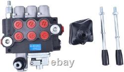 LSSOCH 3 Spool Hydraulic Directional Control Valve With Joystick 11gpm 40L 3x